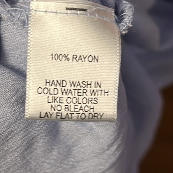 Gibson womens blouse tank‎ Look High Low 1X summer sleeveless blue lightweight - Picture 5 of 9